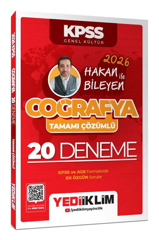 2026, KPSS Kitap, Coğafya, Deneme Kitabı, Yediiklim Yayınları 9786255781772