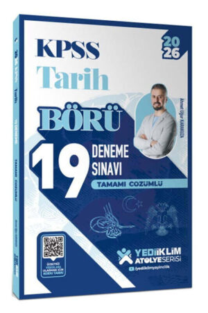 2026, KPSS Kitap, Tarih, Deneme Kitabı, Yediiklim Yayınları 9786255781789