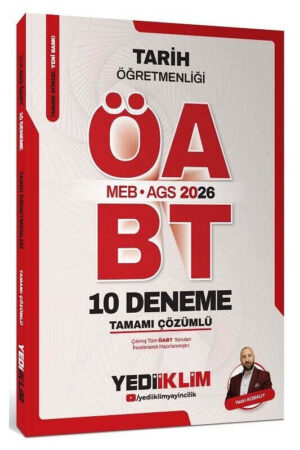 2026, ÖABT Kitabı, Tarih, Deneme Kitabı, Yediiklim Yayınları 9786255781642