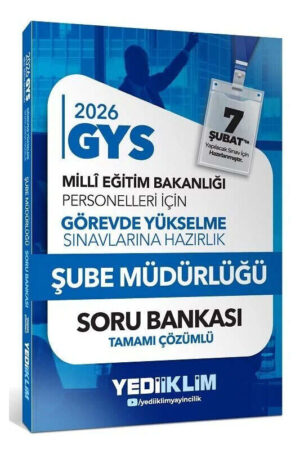 2026, Soru Kitabı, Yediiklim Yayınları 9786255781796