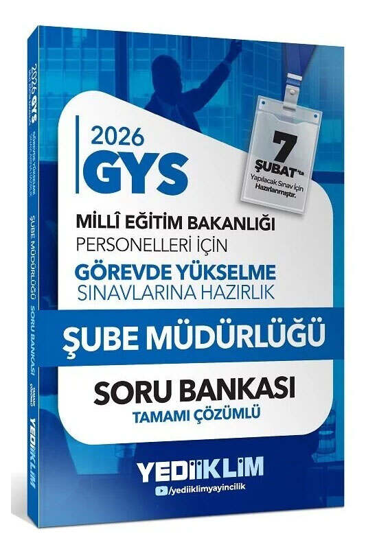 2026, Soru Kitabı, Yediiklim Yayınları 9786255781796