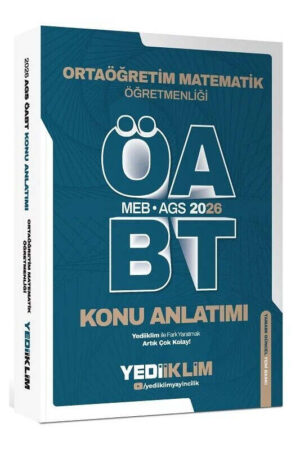 2026, ÖABT Kitabı, Lise, Matematik Kitabı, Konu Kitabı, Yediiklim Yayınları 9786255781451