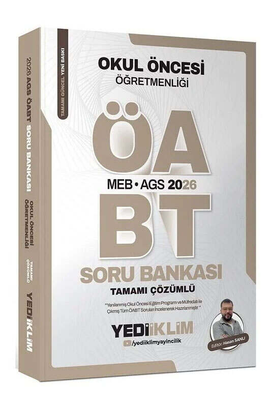 2026, ÖABT Kitabı, Soru Kitabı, Yediiklim Yayınları 9786255781024