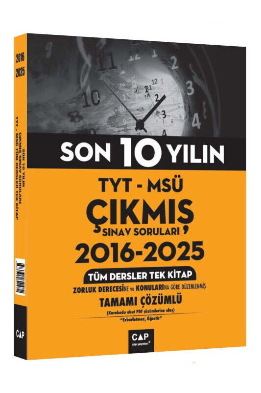 2025, TYT Kitap, Çıkmış Soru Kitabı, Çap Yayınları 9786255801272