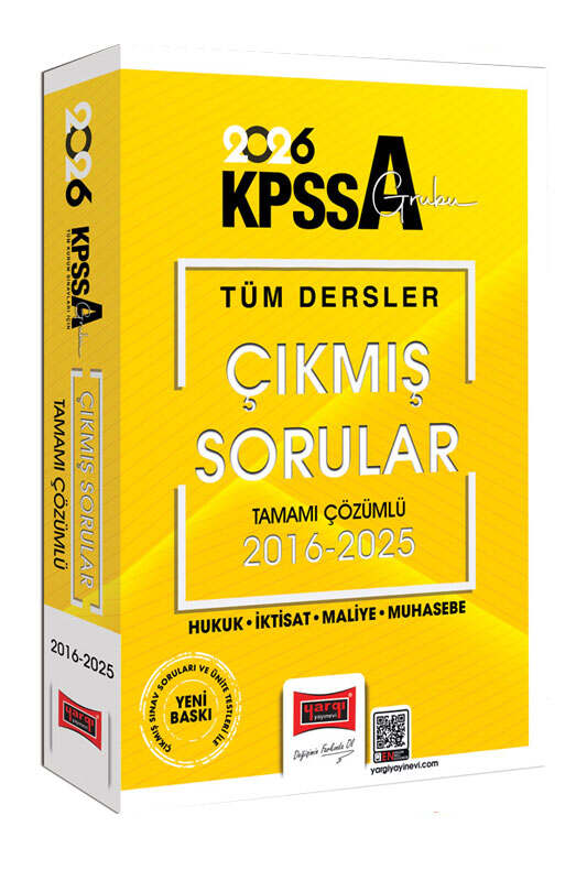 2025, 2026, Tüm Dersler, KPSS Kitap, Çıkmış Soru Kitabı, Yargı Yayınları 9786253709198