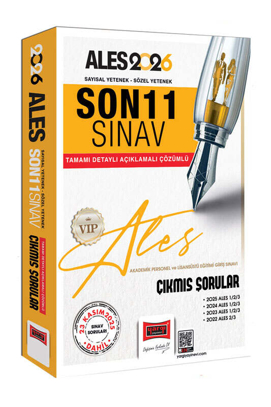 2025, 2026, ALES Kitap, Çıkmış Soru Kitabı, Yargı Yayınları 9786253709051