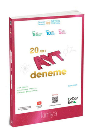AYT Kitap, Kimya, Deneme Kitabı, ÜçDörtBeş Yayınları 9786057097163
