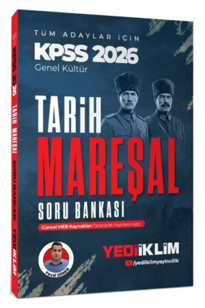 2026, KPSS Kitap, Tarih, Soru Kitabı, Yediiklim Yayınları 9786258537284