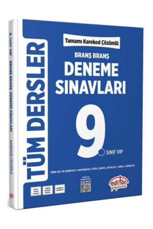 Tüm Dersler, Deneme Kitabı, Editör Yayınları 9786052807187