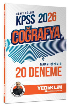 2026, KPSS Kitap, Coğafya, Deneme Kitabı, Yediiklim Yayınları 9786258537307