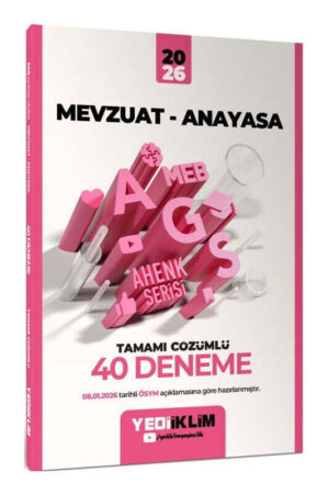 Yediiklim Yayınları 2026 MEB AGS Ahenk Mevzuat Anayasa Tamamı Çözümlü 40 Deneme