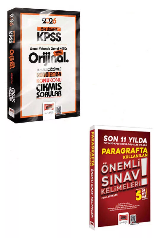 Yargı Yayınları 2026 KPSS Ön Lisans GK-GY Orijinal 2010-2024 Konu Konu Çıkmış Sorular ve Son 11 Yılda Kullanılan Paragraf Kelimeleri