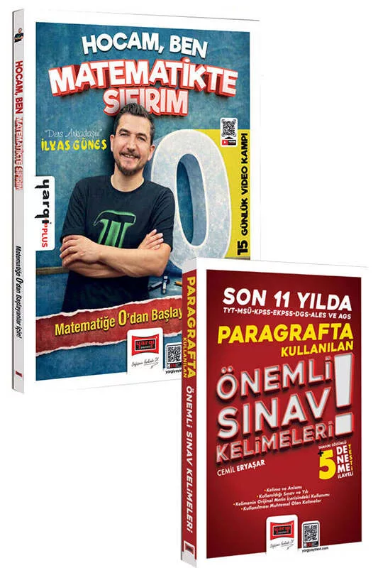 Yargı Yayınları Tüm Adaylar İçin Matematikte Sıfırım ve Son 11 Yılda Paragrafta Kullanılan Önemli Sınav Kelimeleri Süper İkili Set