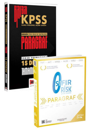 Yargı Yayınları ve ÜçDörtBeş Yayınları Tüm Adaylar İçin Paragraf 15 Deneme ve Sıfır Risk Paragraf Seti