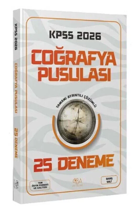 CBA Yayınları 2026 KPSS Coğrafya Pusulası 25 Deneme