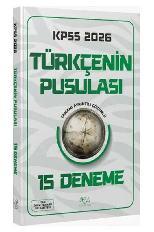 CBA Yayınları 2026 KPSS Türkçenin Pusulası 15 Deneme