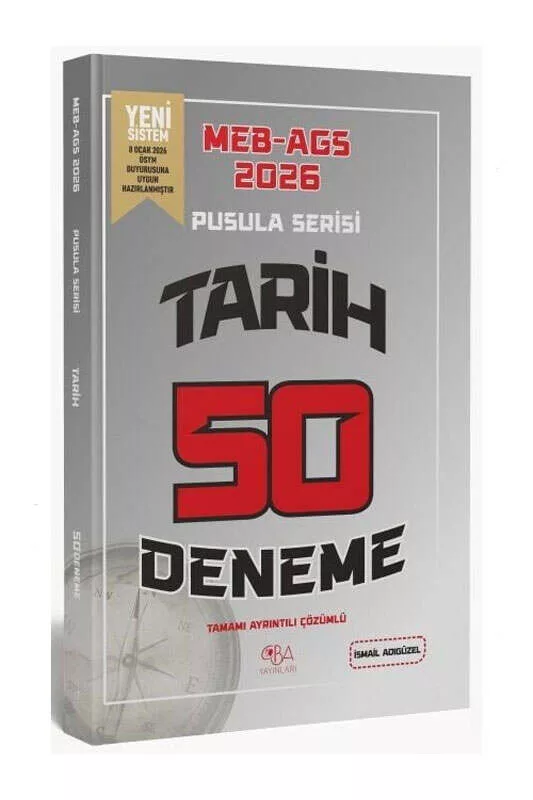 CBA Yayınları 2026 MEB-AGS Tarihin Pusulası 50 Deneme Çözümlü