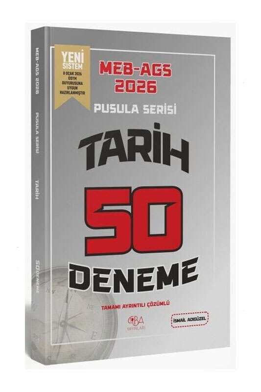CBA Yayınları 2026 MEB-AGS Tarihin Pusulası 50 Deneme Çözümlü