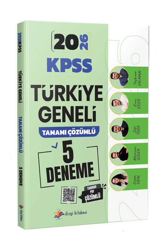 Dizgi Kitap 2026 KPSS Türkiye Geneli Tamamı PDF Çözümlü 5 Deneme Sınavı