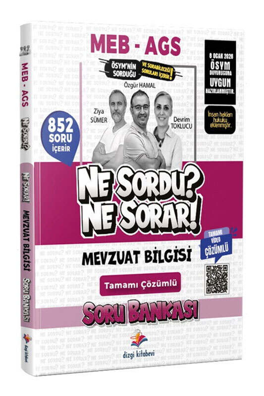 Dizgi Kitap 2026 MEB AGS Mevzuat Bilgisi Ne Sordu Ne Sorar Tamamı Video Çözümlü Soru Bankası