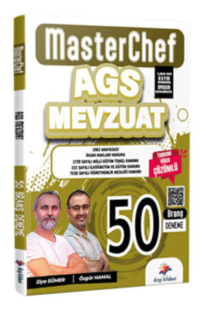 Dizgi Kitap MasterChef MEB AGS Mevzuat Tamamı Video Çözümlü 50 Branş Deneme