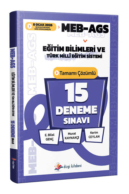 Dizgi Kitap MEB-AGS Eğitim Bilimleri ve Türk Milli Eğitim Sistemi 15 Deneme Çözümlü