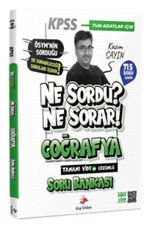 Dizgi Kitap Ne Sordu Ne Sorar KPSS Coğrafya Tamamı Video Çözümlü Soru Bankası