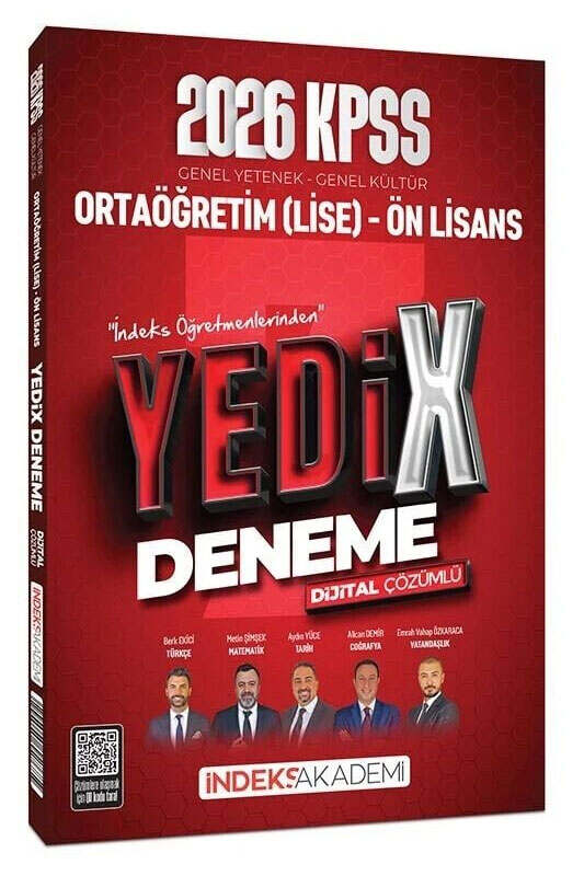 İndeks Akademi 2026 KPSS Lise Ortaöğretim Ön Lisans YEDİX 7 Deneme Çözümlü