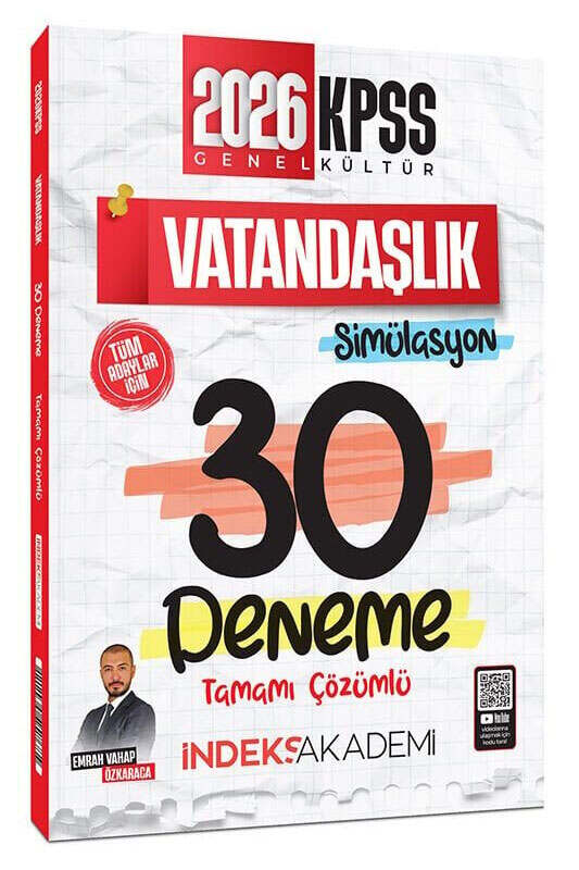 İndeks Akademi 2026 KPSS Vatandaşlık Simülasyon 30 Deneme Çözümlü