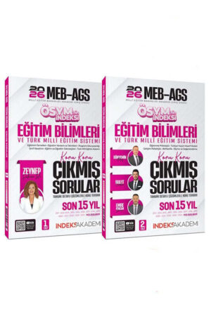 İndeks Akademi 2026 MEB-AGS Eğitim Bilimleri ve Türk Milli Eğitim Sistemi ÖSYM nin İndeksi Çıkmış Sorular Son 15 Yıl Çözümlü Set