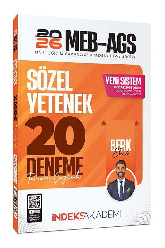 İndeks Akademi 2026 MEB-AGS Sözel Yetenek 20 Deneme Çözümlü