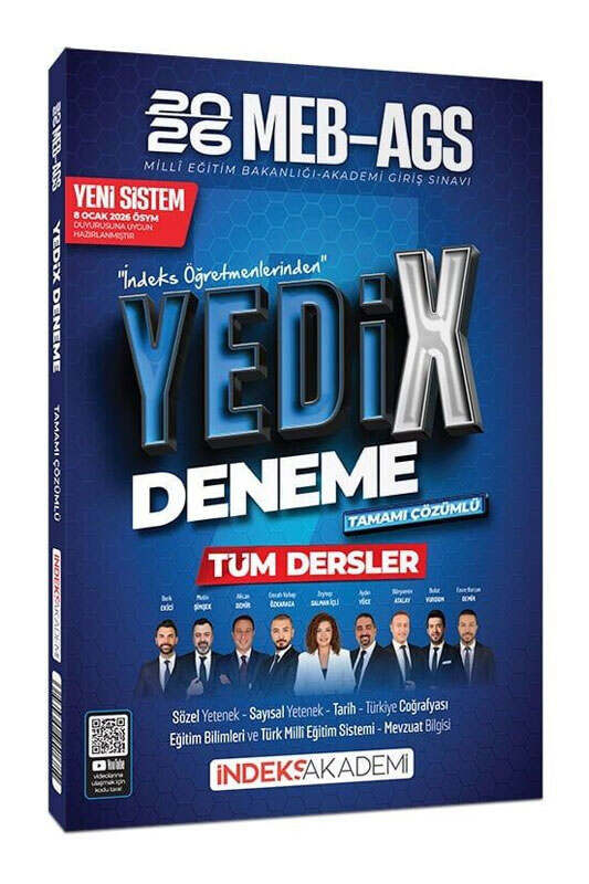 İndeks Akademi 2026 MEB-AGS Tüm Dersler YediX 7 Deneme Çözümlü