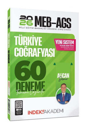 İndeks Akademi 2026 MEB-AGS Türkiye Coğrafyası 60 Deneme Çözümlü