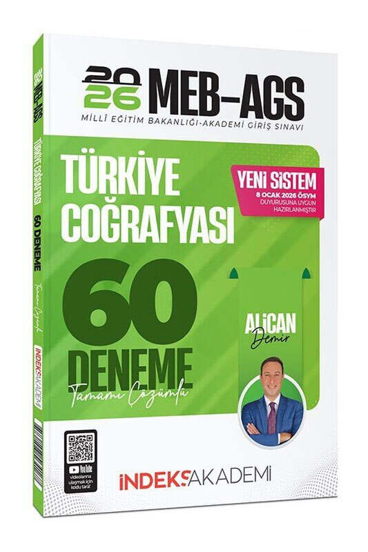 İndeks Akademi 2026 MEB-AGS Türkiye Coğrafyası 60 Deneme Çözümlü
