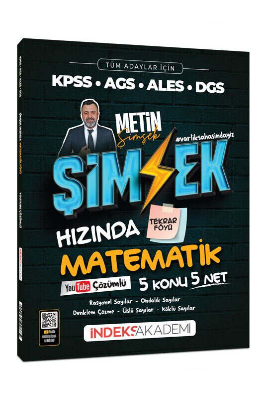 İndeks Akademi KPSS MEB-AGS ALES DGS Şimşek Hızında Matematik Tekrar Föyü Youtube Video Çözümlü