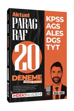İndeks Akademi KPSS MEB-AGS ALES DGS TYT Aktüel Paragraf 20 Deneme Çözümlü
