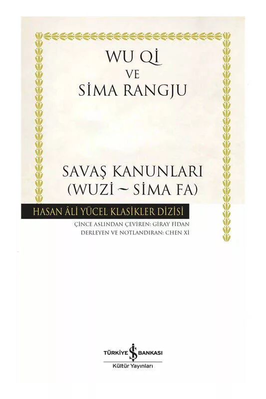 İş Bankası Kültür Yayınları Savaş Kanunları