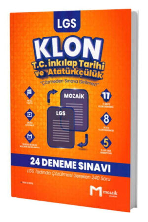 Mozaik Yayınları 8.Sınıf LGS T.C. İnkılap Tarihi ve Atatürkçülük Klon 24 Deneme