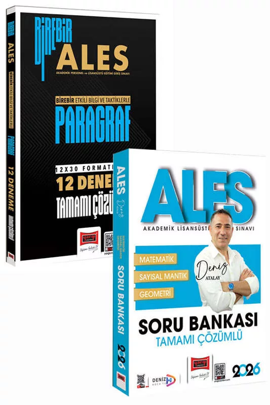 Yargı Yayınları 2026 ALES Tamamı Çözümlü Matematik Soru Bankası ve Paragraf Deneme Seti