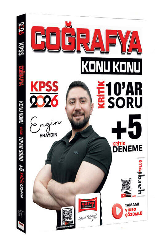 Yargı Yayınları 2026 KPSS Coğrafya Konu Konu Kritik 10ar Soru +5 Kritik Deneme Sınavı