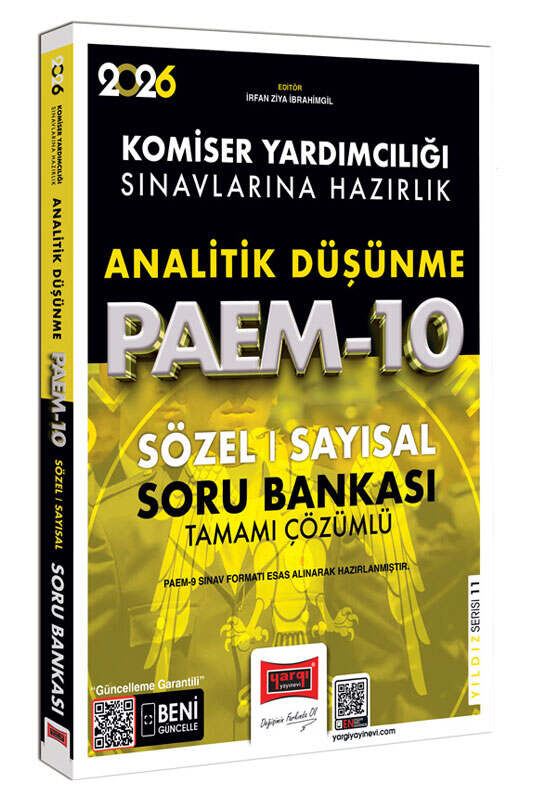 Yargı Yayınları 2026 PAEM Komiser Yardımcılığı Sınavlarına Hazırlık Analitik Düşünme Sözel-Sayısal Soru Bankası