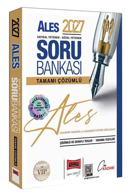 Yargı Yayınları 2027 ALES VİP Sayısal-Sözel Yetenek Tamamı Çözümlü Soru Bankası