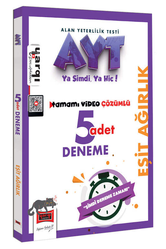 Yargı Yayınları AYT Eşit Ağırlık Tamamı Video Çözümlü 5 Deneme