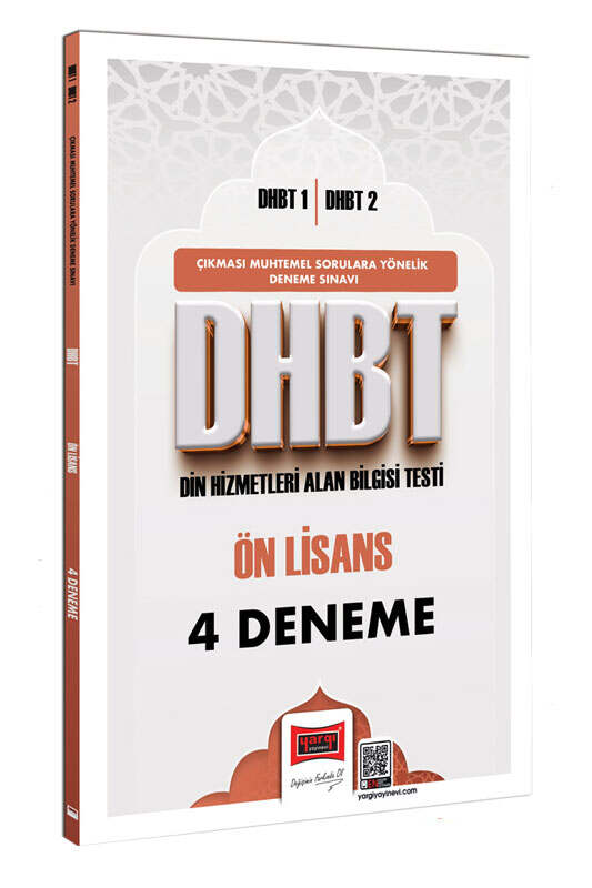 Yargı Yayınları DHBT 1 - DHBT 2 Ön Lisans 4 Deneme Sınavı