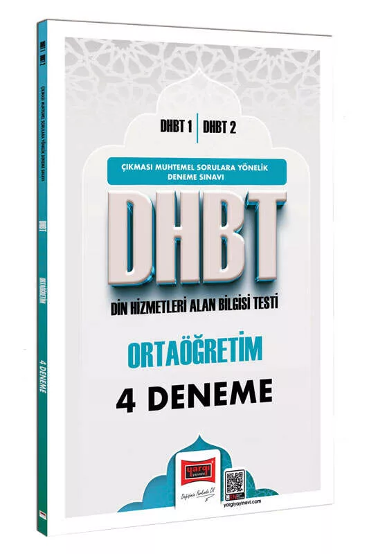 Yargı Yayınları DHBT 1 - DHBT 2 Ortaöğretim 4 Deneme Sınavı