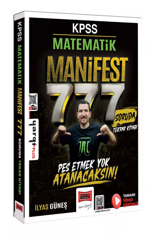 Yargı Yayınları KPSS Matematik Manifest Serisi 777 Soruda Tamamı Video Çözümlü Tekrar Kitabı
