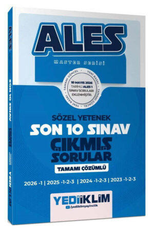Yediiklim 2027 ALES Master Serisi Sözel Yetenek Tamamı Çözümlü Son 10 Sınav Çıkmış Sorular