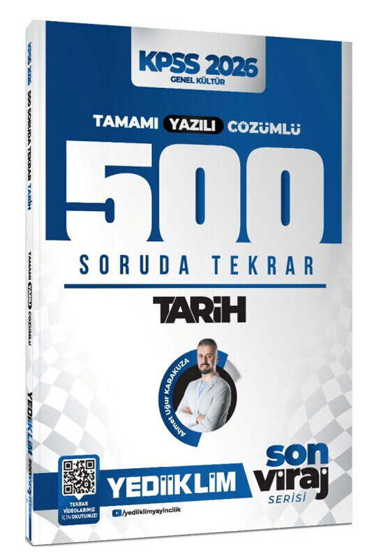 Yediiklim Yayınları 2026 KPSS AGS Tarih Son Viraj Serisi Tamamı Yazılı Çözümlü 500 Soruda Genel Tekrar Kampı