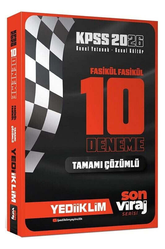 Yediiklim Yayınları 2026 KPSS Genel Yetenek Genel Kültür Son Viraj 10 Deneme Fasikül Çözümlü