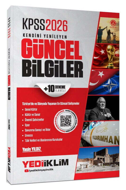 Yediiklim Yayınları 2026 KPSS Kendini Yenileyen Güncel Bilgiler + 10 Deneme İlaveli